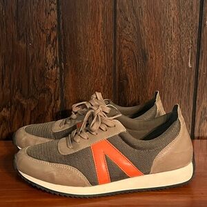 Maurices Vintage Style Green and Orange Sneakers Size 8.5